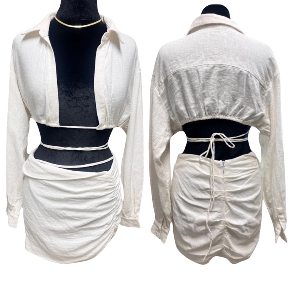 NWOT House of CB IRIS Cropped Shirt